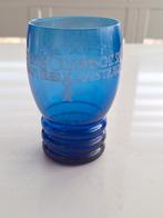 Blauw olympische spelen glas uit 1928, Ophalen of Verzenden