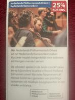 Nederlands Philharmonisch Orkest/Kamerorkest Voordeelbon, Tickets en Kaartjes, Drie personen of meer, Kortingsbon, Overige typen