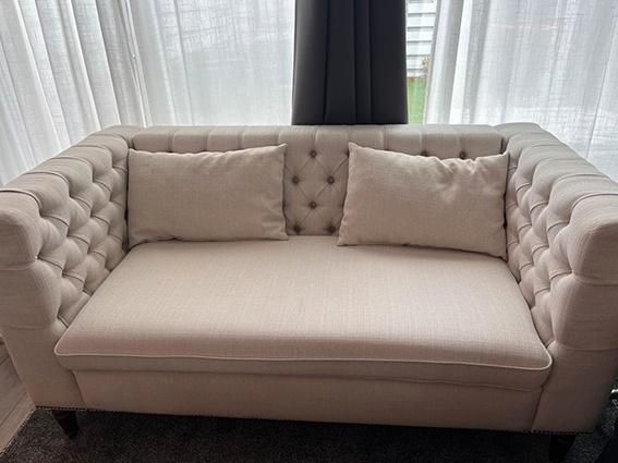 mooi 2-zits bankje, Huis en Inrichting, Banken | Bankstellen, Zo goed als nieuw, Rechte bank, Tweepersoons, 150 tot 200 cm, 75 tot 100 cm