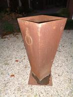 Conische verroeste plantenbak 41 x 41 x 100 cm, Tuin en Terras, Bloempotten, Ophalen, Gebruikt, 40 cm of meer, Rond