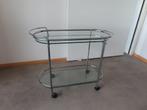 Rolwagen glas butler tray serveer wagen, Ophalen, 75 cm of meer, Modern, 60 cm of meer