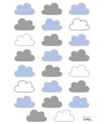 Muursticker Sticker Wolken Blauw en Grijs lilipinso, Nieuw, Ophalen of Verzenden, Wanddecoratie, Lilipinso
