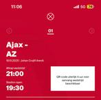 Kaartje AJAX vs AZ, Tickets en Kaartjes, Eén persoon, November