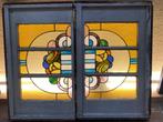 Art deco loodglas 2 afzonderlijke panelen, Doe-het-zelf en Verbouw, Glas en Ramen, Ophalen of Verzenden, Minder dan 80 cm, Glas in lood