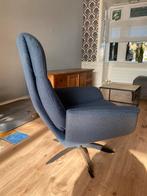 Draaifauteuil blauw/grijs - 4 jaar oud, Huis en Inrichting, Fauteuils, Ophalen, Gebruikt, Stof, 75 tot 100 cm