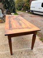Antieke grote eettafel iepenhout 240 x 88 en 80 cm hoog, Ophalen
