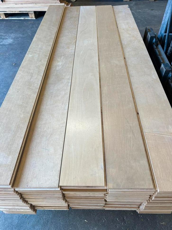 Esdoorn Maple vloer 38 m2 multivloer 18 cm breed 2 cm dik, Doe-het-zelf en Verbouw, Vloerdelen en Plavuizen, Zo goed als nieuw