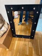 Zwarte Spiegel met Strass, Ophalen, 100 tot 150 cm, Zo goed als nieuw, Rechthoekig