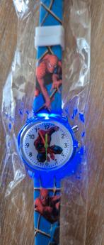 Spiderman horloge met verlichting NIEUW, Ophalen of Verzenden, Nieuw, Jongen of Meisje