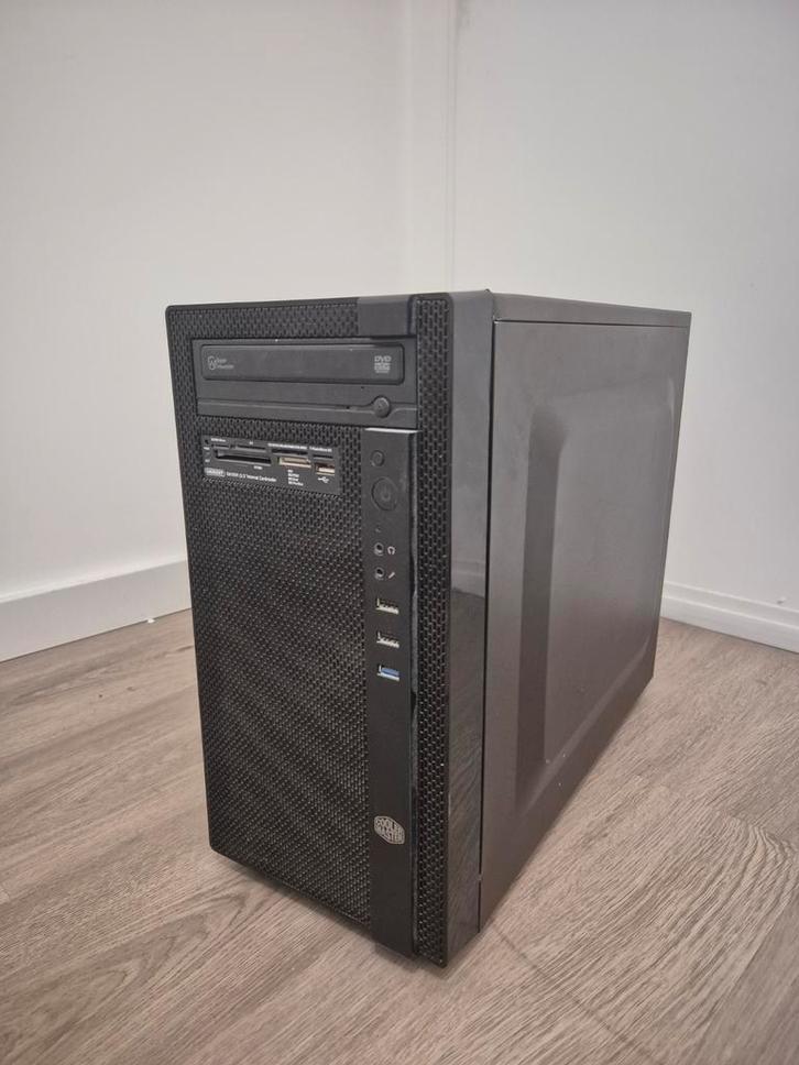 Cooler Master PC, gebruiksklaar Windows 11 Pro, Computers en Software, Desktop Pc's, Gebruikt, 3 tot 4 Ghz, HDD, SSD, 8 GB, Met videokaart
