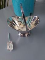 Vintage verzilverd Douwe Egberts schaaltje met lepel, Antiek en Kunst, Antiek | Servies los, Ophalen of Verzenden