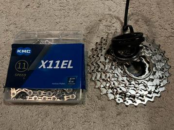 Shimano 105 11sp casette + kmc ketting beschikbaar voor biedingen