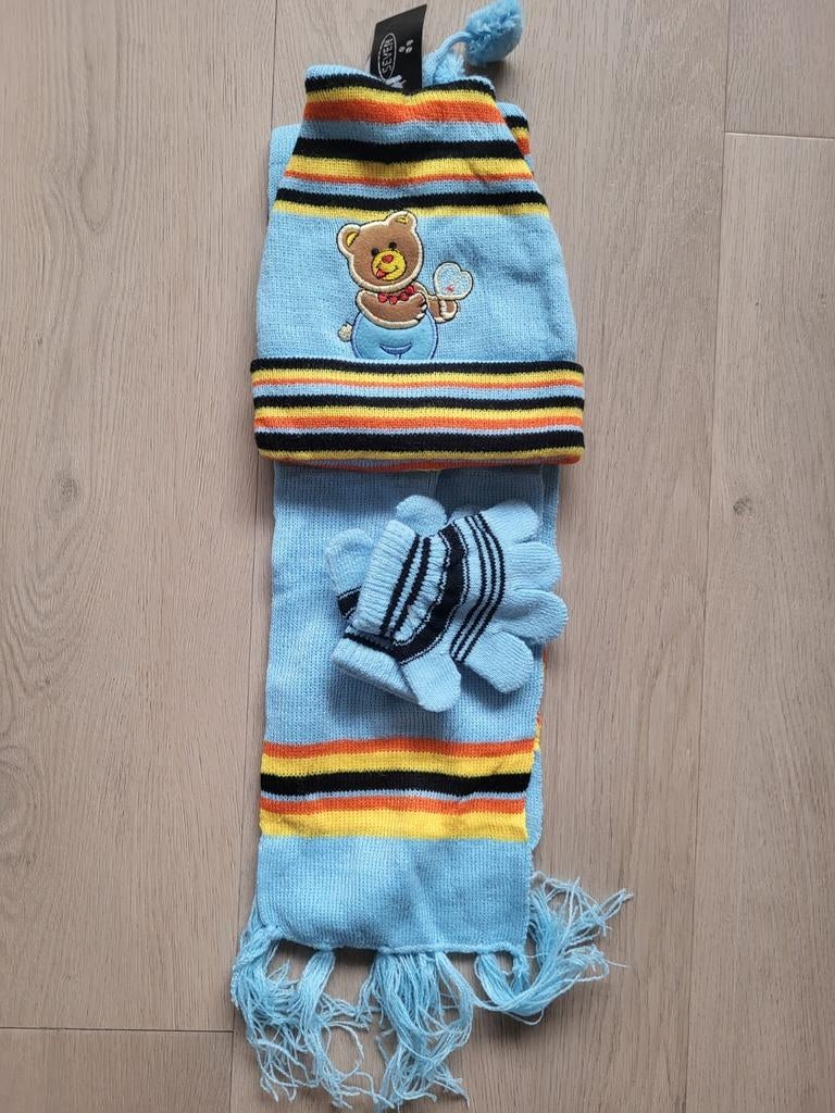 Schattig baby setje - Muts, sjaal en wanten, Maat 62, Setje, Nieuw, Ophalen of Verzenden