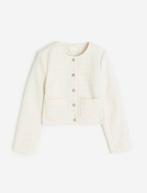 H&M Boucle Jacket | Maat M | Nooit gedragen, Maat 38/40 (M), H&M, Wit, Nieuw