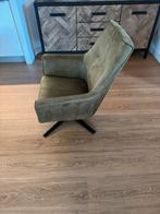 Microleder Fauteuil met Metalen Onderstel, Ophalen, Minder dan 75 cm, Leer, Zo goed als nieuw