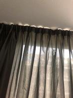 3 stukjes donker grijs gordijnen, Ophalen of Verzenden, Zo goed als nieuw, Grijs, 200 cm of meer
