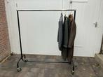 Zeer degelijk RVS Kledingrek, Ophalen, Met wielen, Zo goed als nieuw