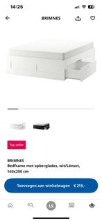 IKEA bed/matras/lattenbodem, Huis en Inrichting, Slaapkamer | Bedden, Ophalen, Wit, Tweepersoons, 140 cm