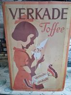Verkade Toffee Reclamebord 40 x 60, Verzamelen, Ophalen of Verzenden, Gebruikt, Reclamebord