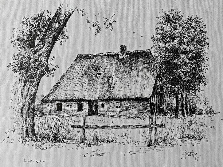 Udenhout ... 1979 ... Kees Koster ..., Antiek en Kunst, Kunst | Tekeningen en Foto's, Ophalen of Verzenden