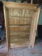 Mooie Brocante Antieke Grenen Kast met Lade en Planken, Antiek en Kunst, Ophalen