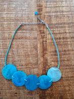 Blauwe ketting, Sieraden, Tassen en Uiterlijk, Kettingen, Blauw, Gebruikt, Ophalen