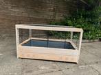 Konijnenhok van hout + accessoires en stro, Dieren en Toebehoren, Gebruikt, Hamster, Hok, 75 tot 110 cm