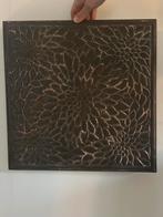 Decoratief metalen wandpaneel met bloemmotief, Ophalen, Zo goed als nieuw