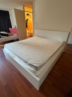 MALM Bedonderstel, hoog met ÅKREHAMN Foammatras en 2x lade, Huis en Inrichting, Ophalen, Eenpersoons, Zwart, Zo goed als nieuw