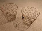 Rose gouden draaadmandjes 30x30, nieuw, Ophalen of Verzenden, Zo goed als nieuw, Rond, Overige materialen