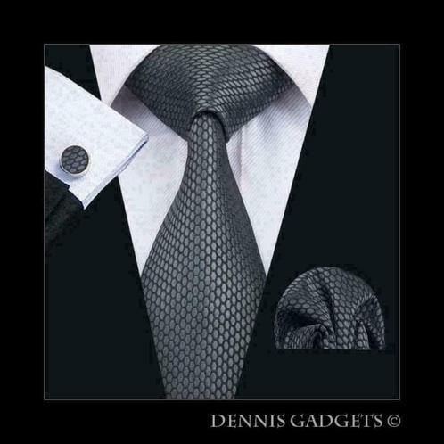 Dennis Gadgets: 100 % zijden stropdas ( 3 delig !! ) DG 1466, Kleding | Heren, Stropdassen, Nieuw, Met patroon, Grijs, Ophalen of Verzenden