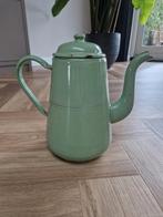 Oude Emaille Koffiepot - Groen, Antiek en Kunst, Ophalen of Verzenden