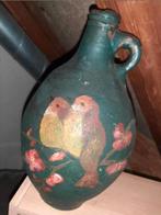 Antiek Frans brocante handgeschilderde kruik., Antiek en Kunst, Ophalen of Verzenden