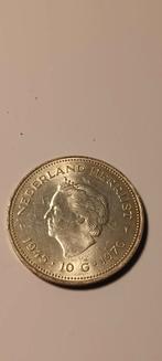 10 Gulden Juliana Herrijst 1945-1970 zelfzaam unieke gulden., Koningin Juliana, Zilver, Ophalen of Verzenden, Losse munt