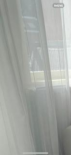 Lange vitrage met ringgordijnen - 5 meter breed, 2.80 hoog, Ophalen of Verzenden, Zo goed als nieuw, Wit, 200 cm of meer