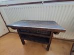 Spaans Houten Kastje / Bijzettafel ( brutalist)., Antiek en Kunst, Antiek | Meubels | Tafels, Ophalen