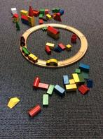 Houten trein en bouw spullen, Ophalen, Zo goed als nieuw