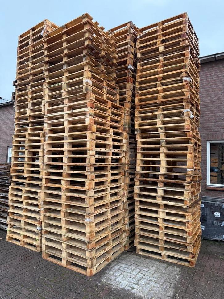 Pallets te koop, Doe-het-zelf en Verbouw, Hout en Planken, Pallet, Overige houtsoorten, Minder dan 200 cm, Ophalen
