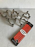 Vintage Stof Nagel BMF kandelaren set van 5 met kaarsen, Huis en Inrichting, Woonaccessoires | Kandelaars en Kaarsen, Ophalen of Verzenden