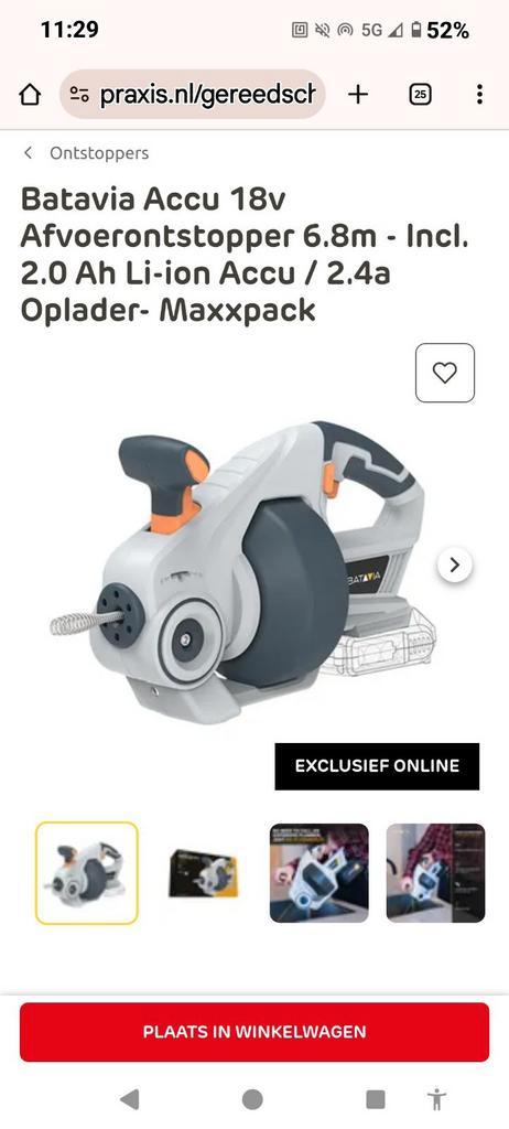 Batavia accu ontstopper, Doe-het-zelf en Verbouw, Sanitair, Zo goed als nieuw, Bad, Ophalen