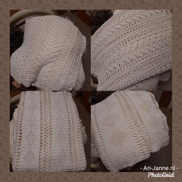 Brocante spreien, sprei, gehaakt, decoratie beschikbaar voor biedingen