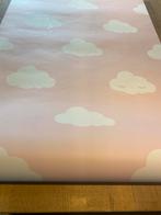 Kinderbehang wolkjes roze/wit, Huis en Inrichting, Ophalen of Verzenden, Minder dan 10 m², Roze