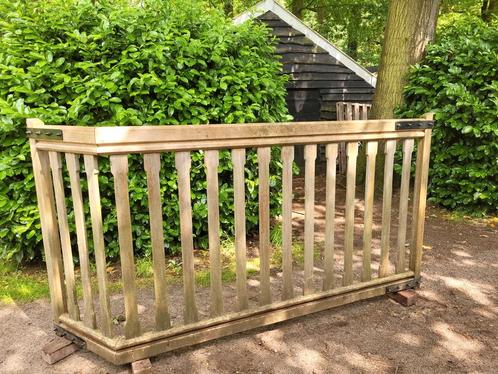 Houten landhuis poort / houten inrijpoort, Tuin en Terras, Tuinhekken en Hekwerk, Zo goed als nieuw, Overige typen, Hout, Met poort