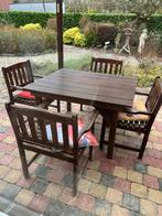 Tafel vierkant en drie stoelen gratis, Tuin en Terras, Tuinsets en Loungesets, Ophalen, Zo goed als nieuw
