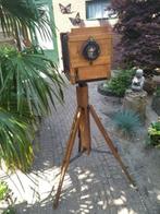 Houten platen balgcamera op driepoot met 1 cassette, Antiek en Kunst, Ophalen of Verzenden