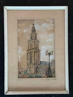 Oude tekening van de Martinitoren in Groningen, Ophalen of Verzenden