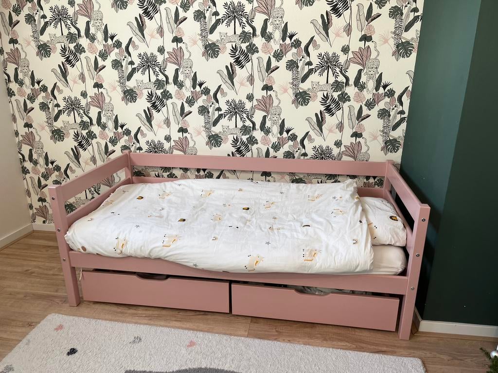 Hoppekids Peuterbed 70x160 incl. beddengoed, Kinderen en Baby's, Kinderkamer | Bedden, Zo goed als nieuw, 140 tot 160 cm, 70 tot 85 cm