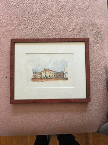 Aquarel Schilderij Ingelijst - Andersen Signatuur beschikbaar voor biedingen