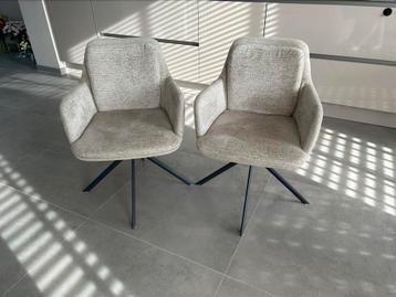 Eetkamerstoelen draaibaar 2 stuks