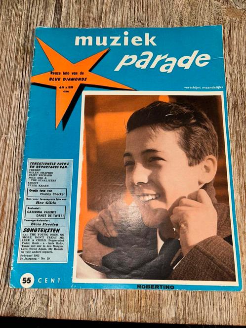 Muziek parade 1962 no59, Verzamelen, Muziek, Artiesten en Beroemdheden, Gebruikt, Boek, Tijdschrift of Artikel, Ophalen of Verzenden